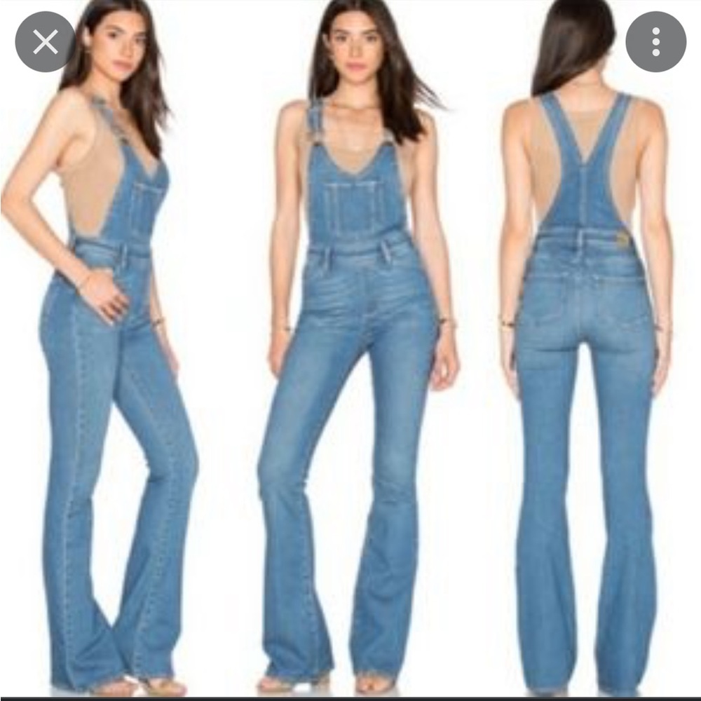 Paige Rialta Denim Flare Overalls 27